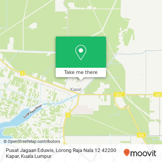 Pusat Jagaan Eduwis, Lorong Raja Nala 12 42200 Kapar map