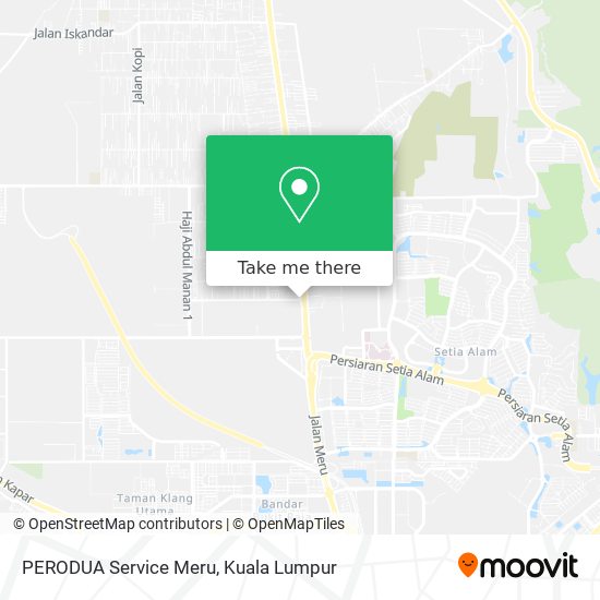 PERODUA Service Meru map