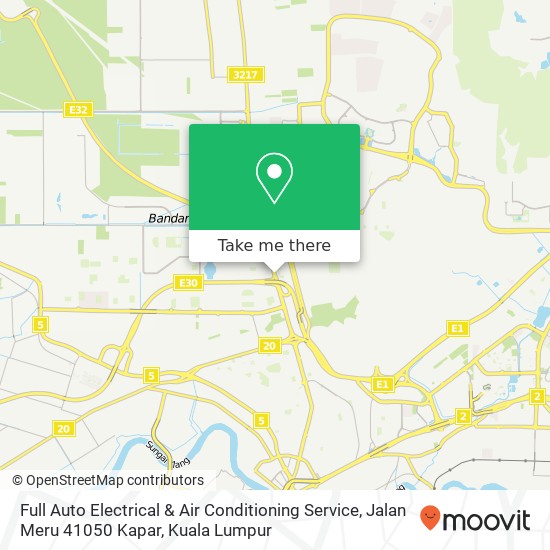 Full Auto Electrical & Air Conditioning Service, Jalan Meru 41050 Kapar map