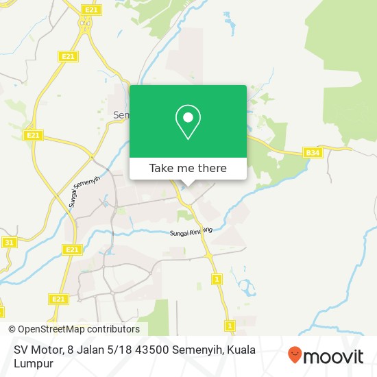 SV Motor, 8 Jalan 5 / 18 43500 Semenyih map