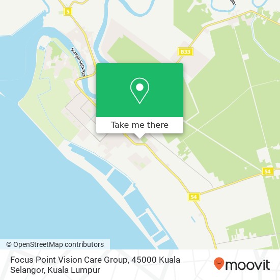 Peta Focus Point Vision Care Group, 45000 Kuala Selangor