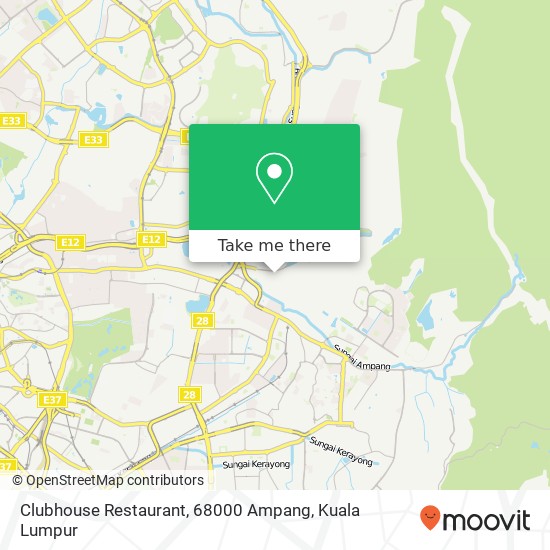 Clubhouse Restaurant, 68000 Ampang map