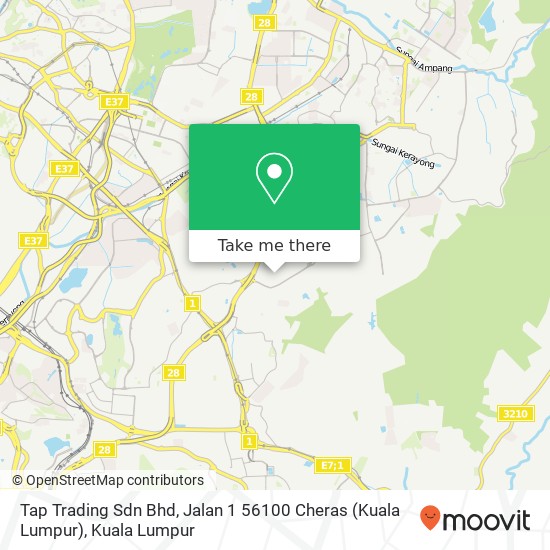 Tap Trading Sdn Bhd, Jalan 1 56100 Cheras (Kuala Lumpur) map