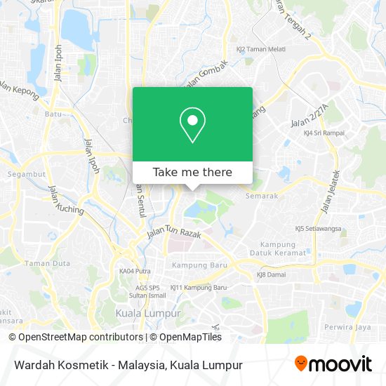 Peta Wardah Kosmetik - Malaysia