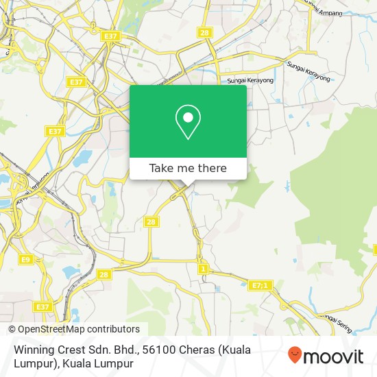 Winning Crest Sdn. Bhd., 56100 Cheras (Kuala Lumpur) map