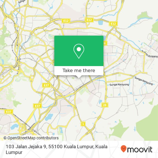 103 Jalan Jejaka 9, 55100 Kuala Lumpur map