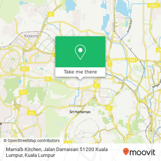 Mama'b Kitchen, Jalan Damaisari 51200 Kuala Lumpur map