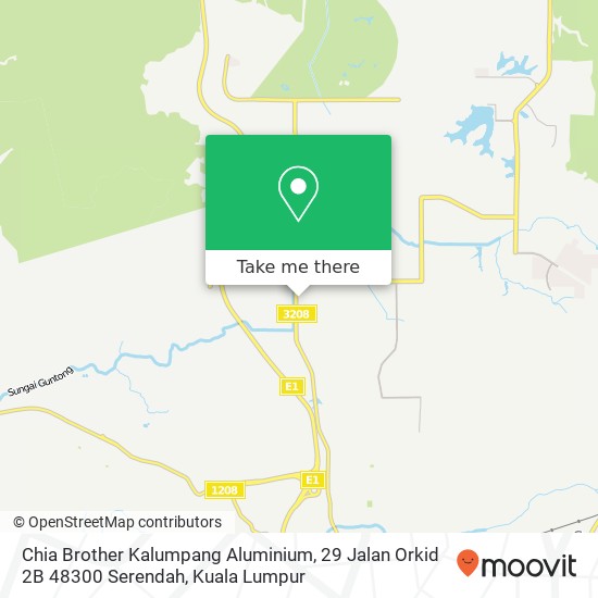 Peta Chia Brother Kalumpang Aluminium, 29 Jalan Orkid 2B 48300 Serendah