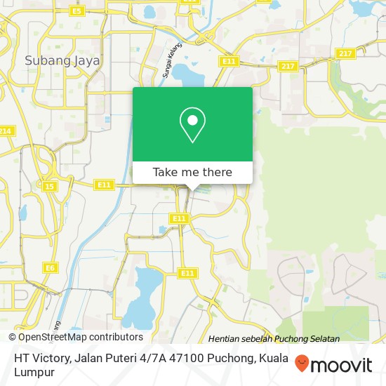 HT Victory, Jalan Puteri 4 / 7A 47100 Puchong map