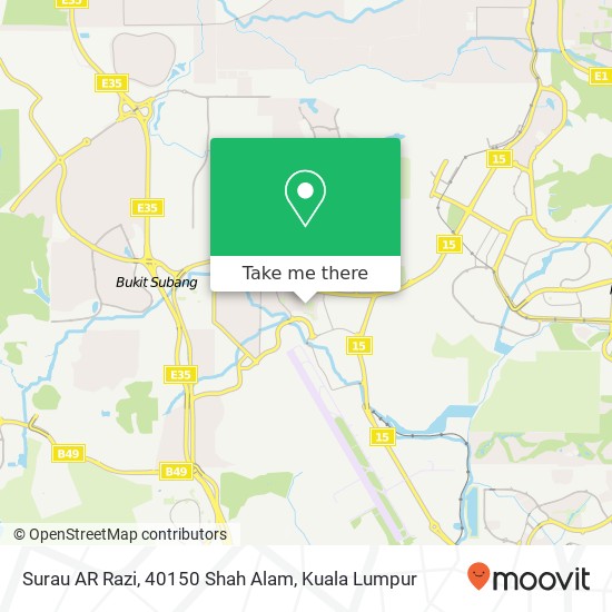 Surau AR Razi, 40150 Shah Alam map