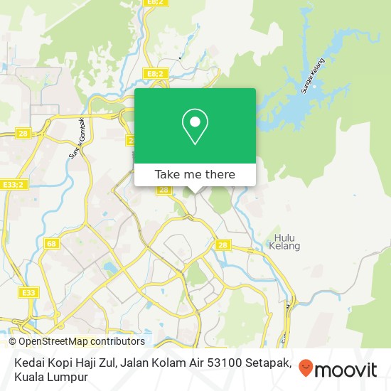 Kedai Kopi Haji Zul, Jalan Kolam Air 53100 Setapak map