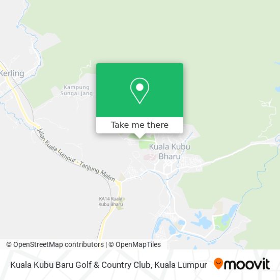 Peta Kuala Kubu Baru Golf & Country Club