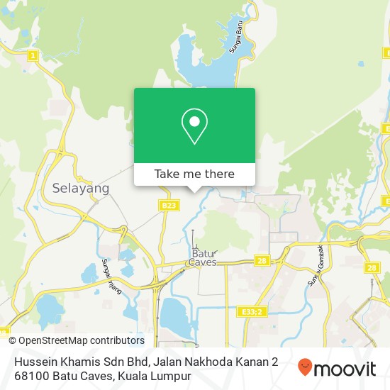 Hussein Khamis Sdn Bhd, Jalan Nakhoda Kanan 2 68100 Batu Caves map