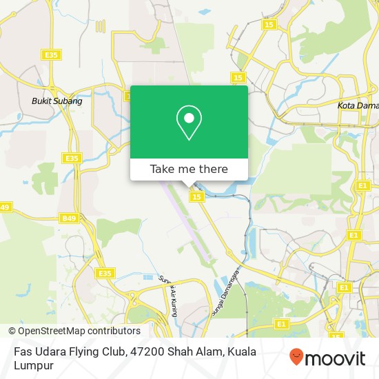 Fas Udara Flying Club, 47200 Shah Alam map