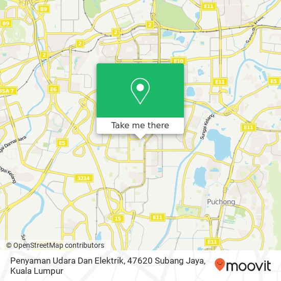 Penyaman Udara Dan Elektrik, 47620 Subang Jaya map