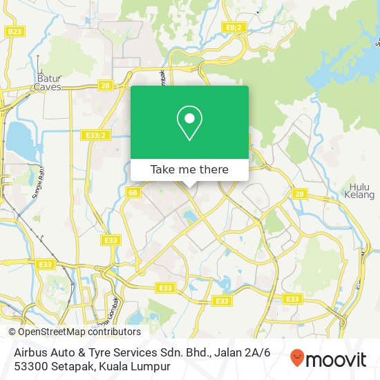 Airbus Auto & Tyre Services Sdn. Bhd., Jalan 2A / 6 53300 Setapak map