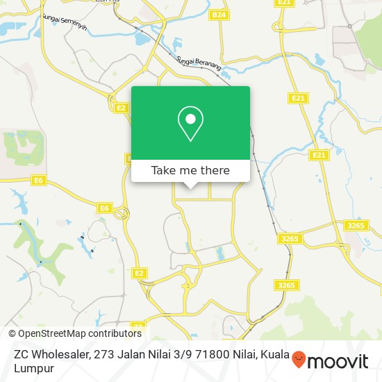 ZC Wholesaler, 273 Jalan Nilai 3 / 9 71800 Nilai map