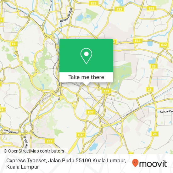 Cxpress Typeset, Jalan Pudu 55100 Kuala Lumpur map