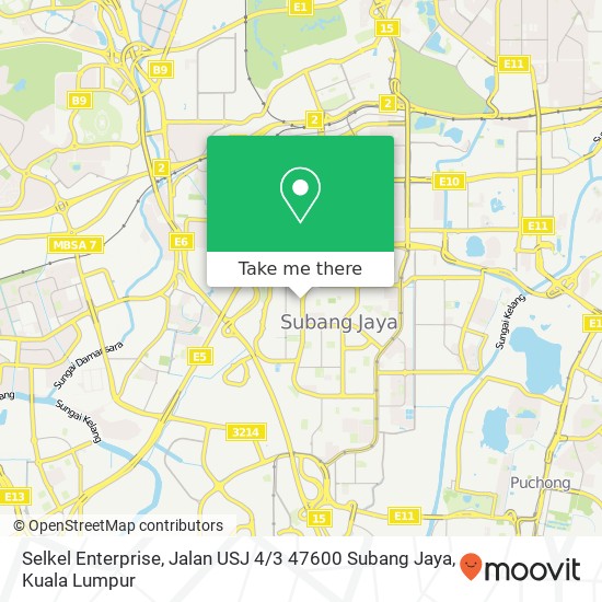 Selkel Enterprise, Jalan USJ 4 / 3 47600 Subang Jaya map