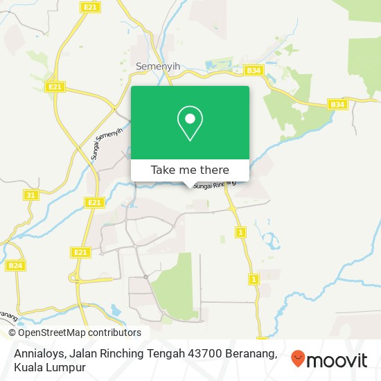 Annialoys, Jalan Rinching Tengah 43700 Beranang map