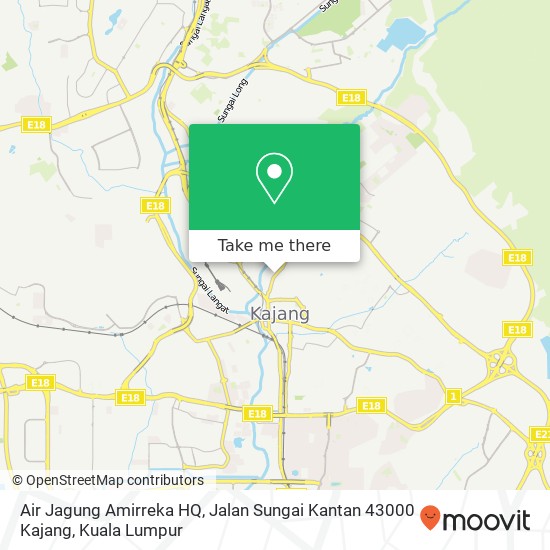 Peta Air Jagung Amirreka HQ, Jalan Sungai Kantan 43000 Kajang