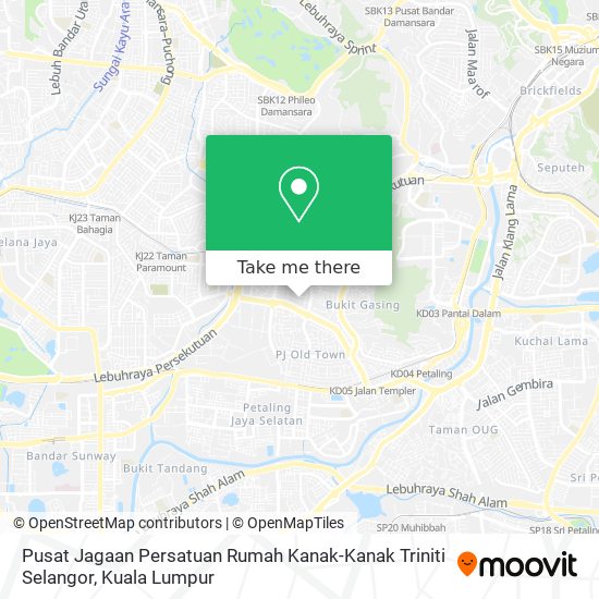 Pusat Jagaan Persatuan Rumah Kanak-Kanak Triniti Selangor map