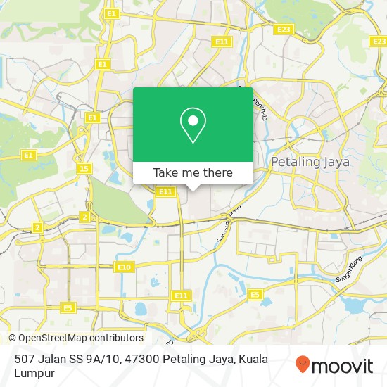 Peta 507 Jalan SS 9A / 10, 47300 Petaling Jaya