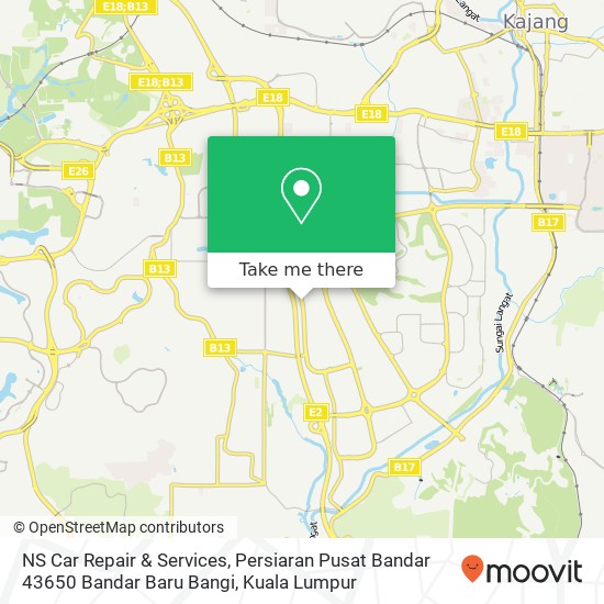 Peta NS Car Repair & Services, Persiaran Pusat Bandar 43650 Bandar Baru Bangi