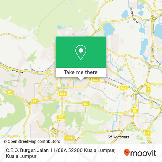 C.E.O. Burger, Jalan 11 / 68A 52200 Kuala Lumpur map