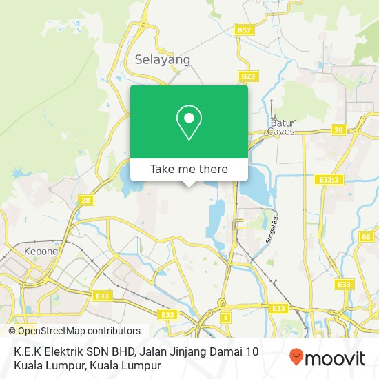 Peta K.E.K Elektrik SDN BHD, Jalan Jinjang Damai 10 Kuala Lumpur