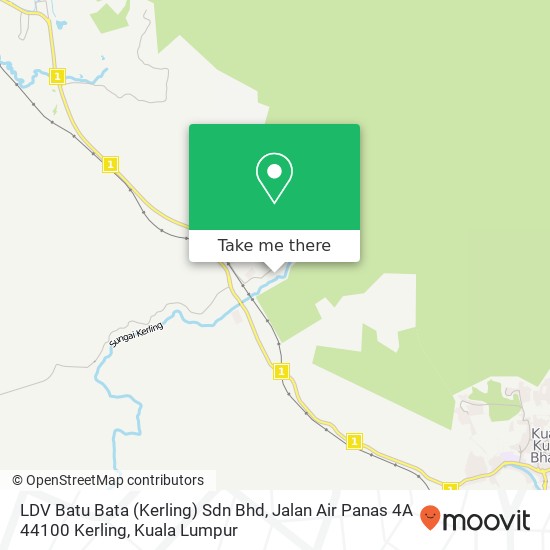 Peta LDV Batu Bata (Kerling) Sdn Bhd, Jalan Air Panas 4A 44100 Kerling