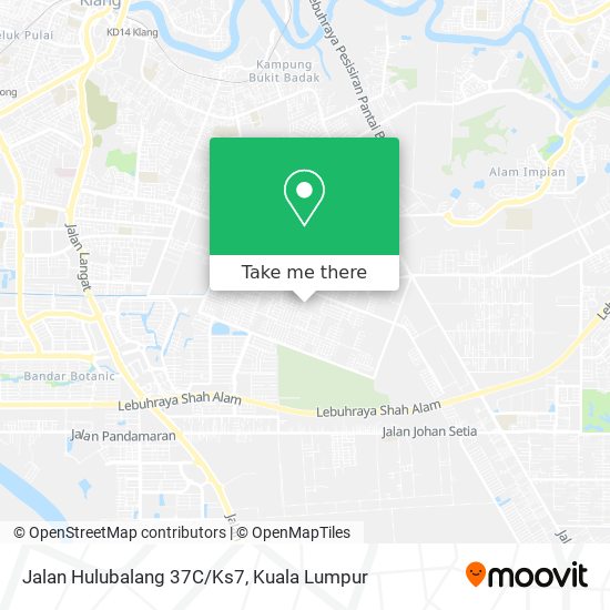 Jalan Hulubalang 37C/Ks7 map