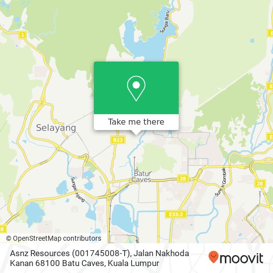 Asnz Resources (001745008-T), Jalan Nakhoda Kanan 68100 Batu Caves map