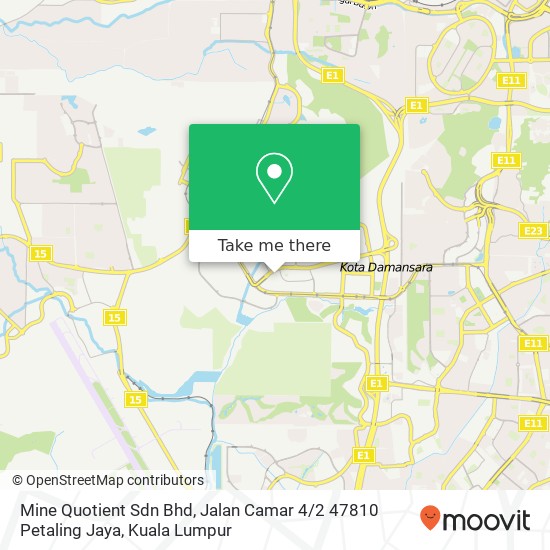 Mine Quotient Sdn Bhd, Jalan Camar 4 / 2 47810 Petaling Jaya map