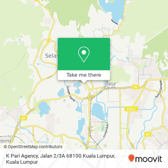 Peta K Pari Agency, Jalan 2 / 3A 68100 Kuala Lumpur