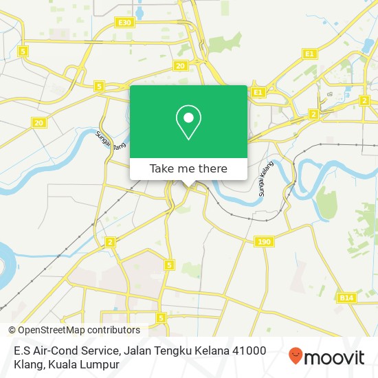 Peta E.S Air-Cond Service, Jalan Tengku Kelana 41000 Klang