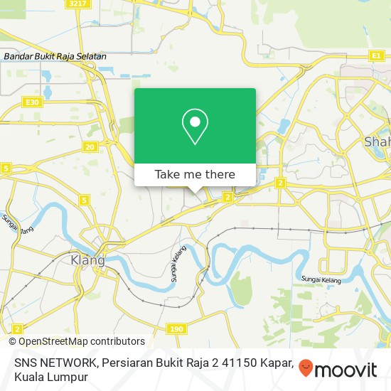 SNS NETWORK, Persiaran Bukit Raja 2 41150 Kapar map