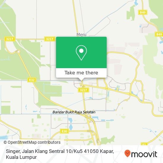 Singer, Jalan Klang Sentral 10 / Ku5 41050 Kapar map
