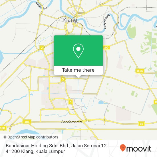 Bandasinar Holding Sdn. Bhd., Jalan Serunai 12 41200 Klang map