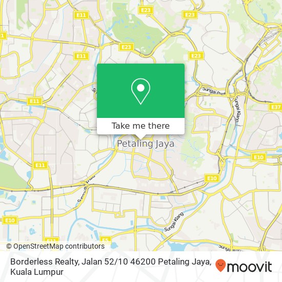 Borderless Realty, Jalan 52 / 10 46200 Petaling Jaya map