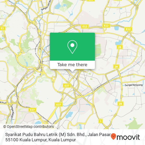 Syarikat Pudu Bahru Letrik (M) Sdn. Bhd., Jalan Pasar 55100 Kuala Lumpur map