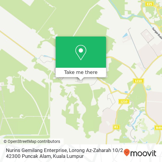 Nurins Gemilang Enterprise, Lorong Az-Zaharah 10 / 2 42300 Puncak Alam map