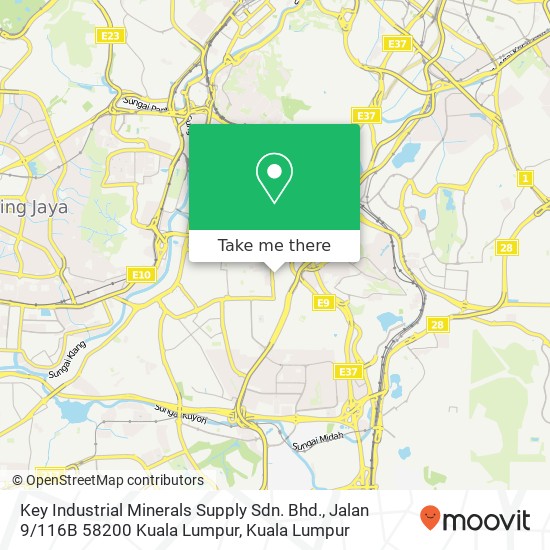 Peta Key Industrial Minerals Supply Sdn. Bhd., Jalan 9 / 116B 58200 Kuala Lumpur