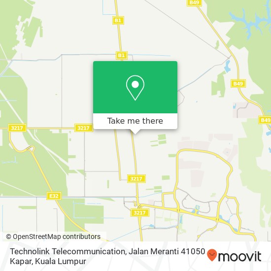 Technolink Telecommunication, Jalan Meranti 41050 Kapar map