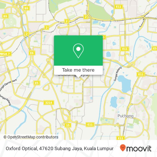 Peta Oxford Optical, 47620 Subang Jaya