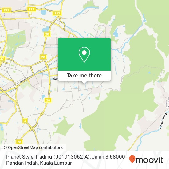 Peta Planet Style Trading (001913062-A), Jalan 3 68000 Pandan Indah
