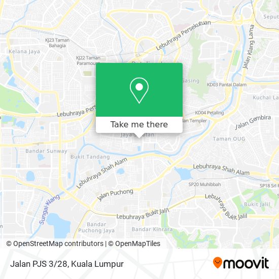 Jalan PJS 3/28 map