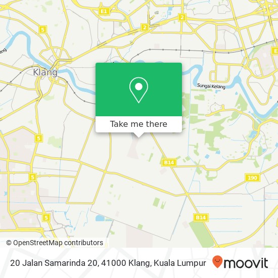 Peta 20 Jalan Samarinda 20, 41000 Klang