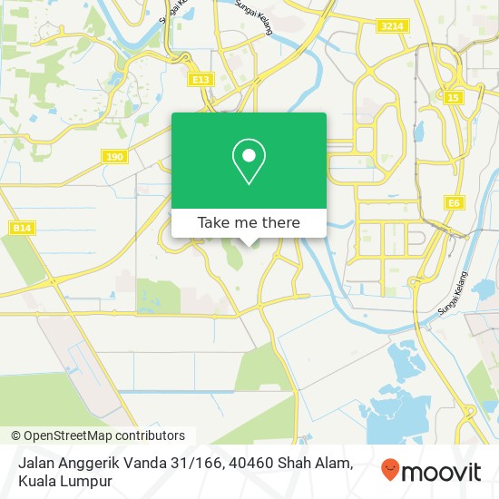 Peta Jalan Anggerik Vanda 31 / 166, 40460 Shah Alam