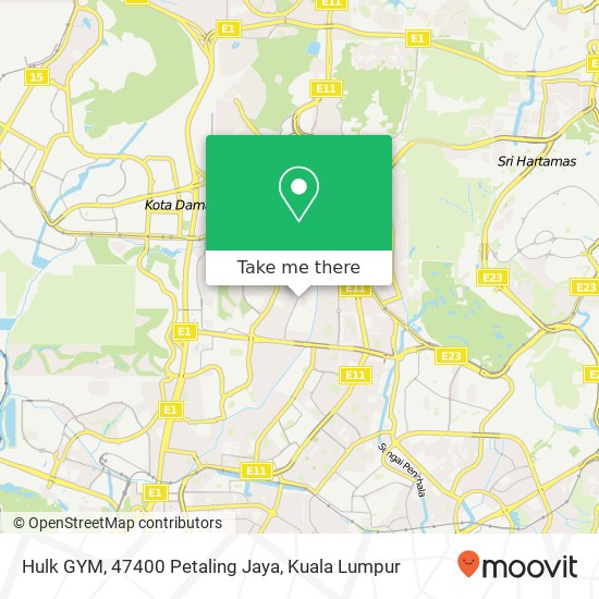 Peta Hulk GYM, 47400 Petaling Jaya